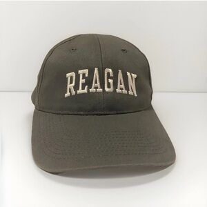 Ronald Reagan Gray Baseball Cap with Embroidered Text Camp David